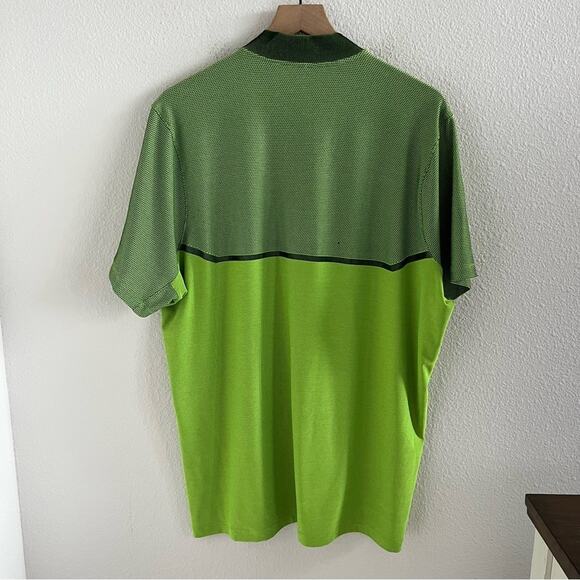 Nike Golf Modern Fit Green Button Neck Shirt Athletic Top XL - Picture 6 of 7